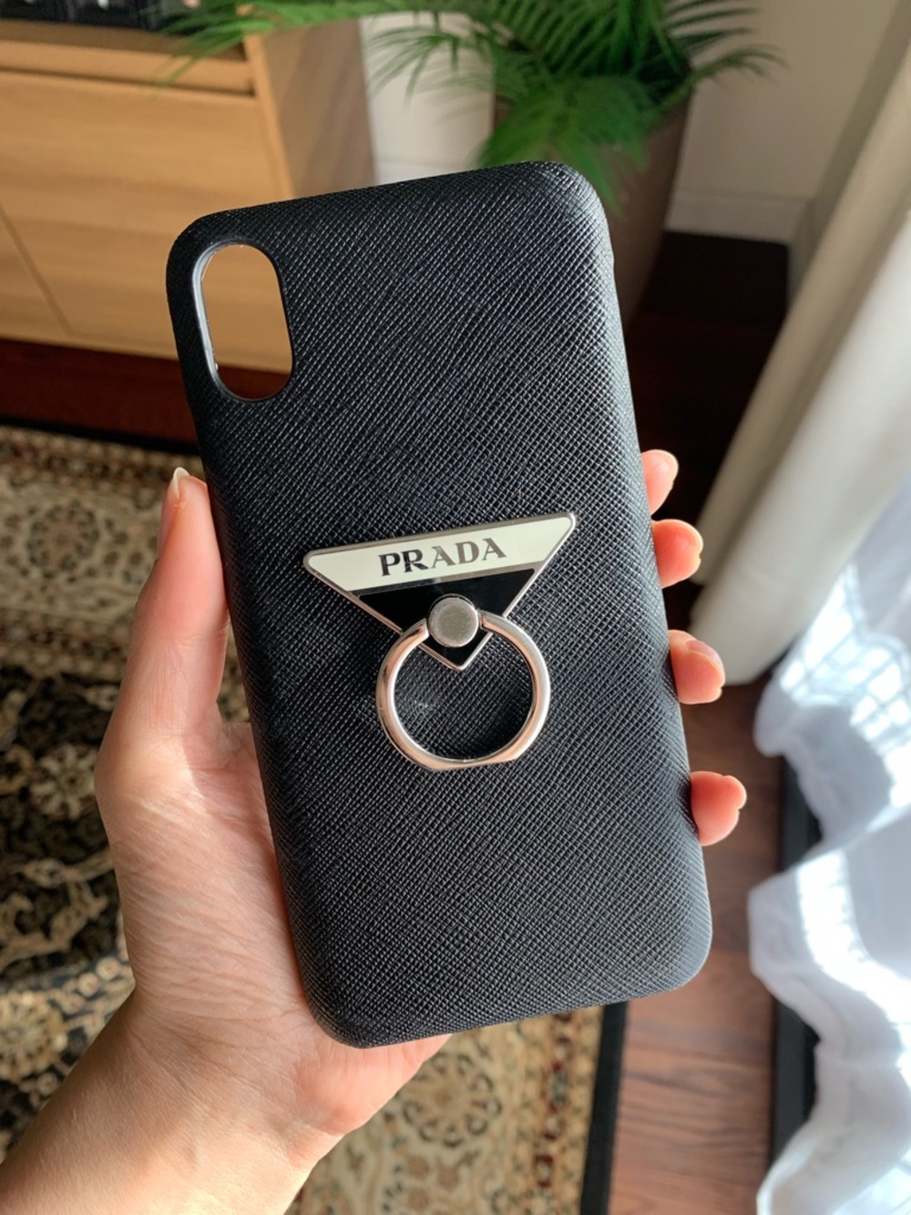 Prada Black Saffiano iPhone Case for 10 XS Max